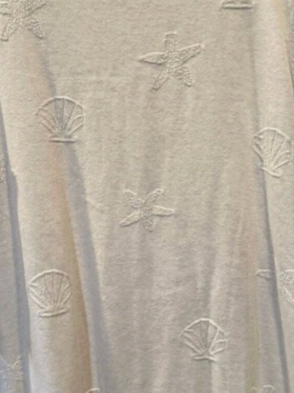 Talbots‎ Seashell Embroidered Cotton Tunic Cream Large - Picture 9 of 9